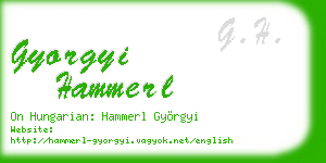 gyorgyi hammerl business card